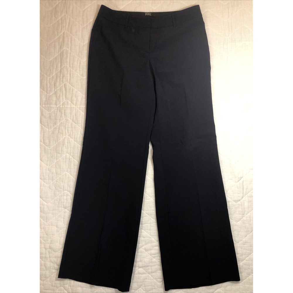 Body by Victoria Pants Women's 10 Tall Navy Blue The Marissa Fit Wide Leg Career